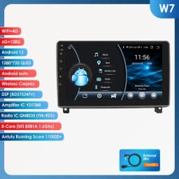 Hizpo 2Din Android13 Car Radio for Peugeot 407 CC SW 2004 - 2011 Wireless Android Auto CarPlay GPS RDS DSP 4G BT SWC UI8581