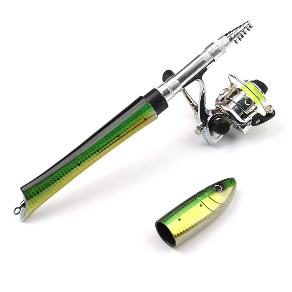 Pen Fishing Pole 55.1 Inch Mini Pocket Fishing Rod Travel Fishing Rod Set Telescopic Fishing Rod Spinning Reel Combo Kit