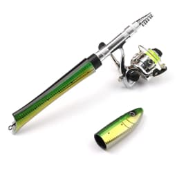 Pen Fishing Pole 55.1 Inch Mini Pocket Fishing Rod Travel Fishing Rod Set Telescopic Fishing Rod Spinning Reel Combo Kit