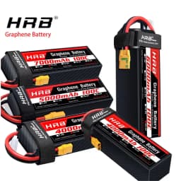 HRB 100C Graphene Battery 2S 3S 4S 6S Lipo 3300mah 4000mah 5000mah 6000mah 7000mah RC Battery with XT90 Connector RC Car Drone