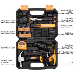 DEKO DKCS3.6O1 3.6V Keyless Chuck Portable Electric Screwdriver for Home DIY Charging Battery Cordless Woodworking Tools