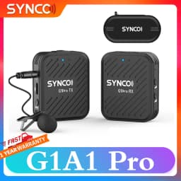 Synco G1(A1) Pro Wireless Lavalier Microphone Professional Lapel Mic with Charging Case for Camera Smartphone TikTok YouTuber