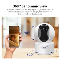 2.4GHz WiFi Indoor Camera 4MP/2K PTZ Security Camera Baby/Elderly/Pet Monitor Night Vision 360 ° Panoramic IP Camera