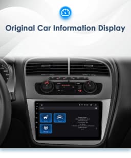 Hizpo 2Din 9inch Android13 Car Radio for Seat Altea 2004 - 2015 Toledo 2004 - 2009 Android Auto CarPlay DSP RDS GPS 4G BT UI8581