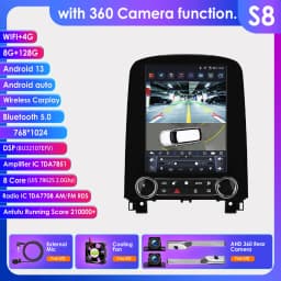 Hizpo For Tesla Style Car Radio For Renault Scenic 2013 - 2024 Wireless Carplay 4G GPS Multimedia GPS 2din Autoradio 9.7 Inch BT
