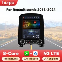 Hizpo For Tesla Style Car Radio For Renault Scenic 2013 - 2024 Wireless Carplay 4G GPS Multimedia GPS 2din Autoradio 9.7 Inch BT