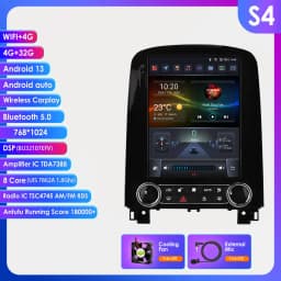 Hizpo For Tesla Style Car Radio For Renault Scenic 2013 - 2024 Wireless Carplay 4G GPS Multimedia GPS 2din Autoradio 9.7 Inch BT