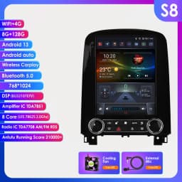 Hizpo For Tesla Style Car Radio For Renault Scenic 2013 - 2024 Wireless Carplay 4G GPS Multimedia GPS 2din Autoradio 9.7 Inch BT