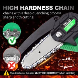 Mini Chainsaw Cordless, Handheld Mini Chain Saw,Battery Powered Electric Chainsaw For Wood Cutting Tree Trimming, With 2.0Ah Li