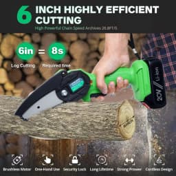 Mini Chainsaw Cordless, Handheld Mini Chain Saw,Battery Powered Electric Chainsaw For Wood Cutting Tree Trimming, With 2.0Ah Li