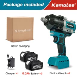 【2100N.m】Kamolee Electric Impact Wrench 2100 N.m High Torque 1/2 Inch Compatible With 18V Makita Battery