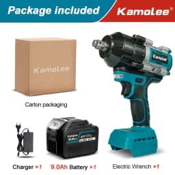 【2100N.m】Kamolee Electric Impact Wrench 2100 N.m High Torque 1/2 Inch Compatible With 18V Makita Battery