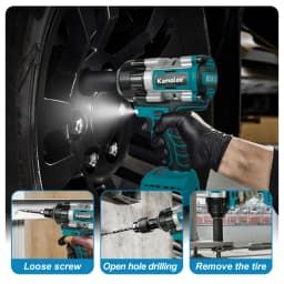 【2100N.m】Kamolee Electric Impact Wrench 2100 N.m High Torque 1/2 Inch Compatible With 18V Makita Battery