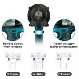 【2100N.m】Kamolee Electric Impact Wrench 2100 N.m High Torque 1/2 Inch Compatible With 18V Makita Battery