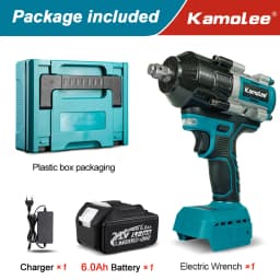 【2100N.m】Kamolee Electric Impact Wrench 2100 N.m High Torque 1/2 Inch Compatible With 18V Makita Battery