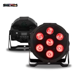 SHEHDS 2Pcs 18x18W 7x18W 6in1 18x12W 4in1RGBW LED Flat Par Lighting For DJ Disco Club Wedding Party Wash Effect