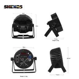 SHEHDS 2Pcs 18x18W 7x18W 6in1 18x12W 4in1RGBW LED Flat Par Lighting For DJ Disco Club Wedding Party Wash Effect