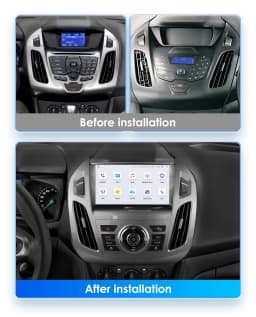 360Camera 2Din Android 13 Car Multimedia GPS Player For Ford Transit Tourneo Connect 2013 - 2018 Carplay 4G-LET autoradio RDS