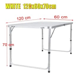 BRIEFNESS Folding Table with Carrying Handle Wedding Party Table Occasional Picnic Table Lightweight Outdoor Table Camping Table