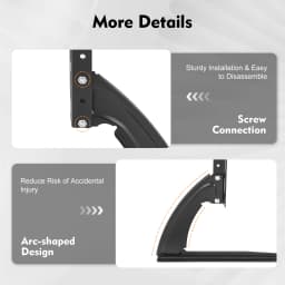 TV Stand Legs 55'' 65'' Universal for 32-70in LCD TVs Tabletop Base Bracket Black