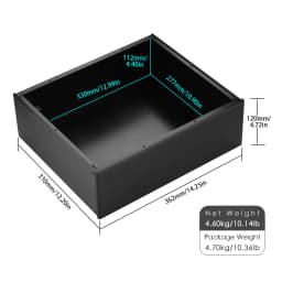 Nobsound Amplifier/Preamp/DAC Chassis HiFi Aluminum Enclosure DIY Cabinet 362×310×120mm