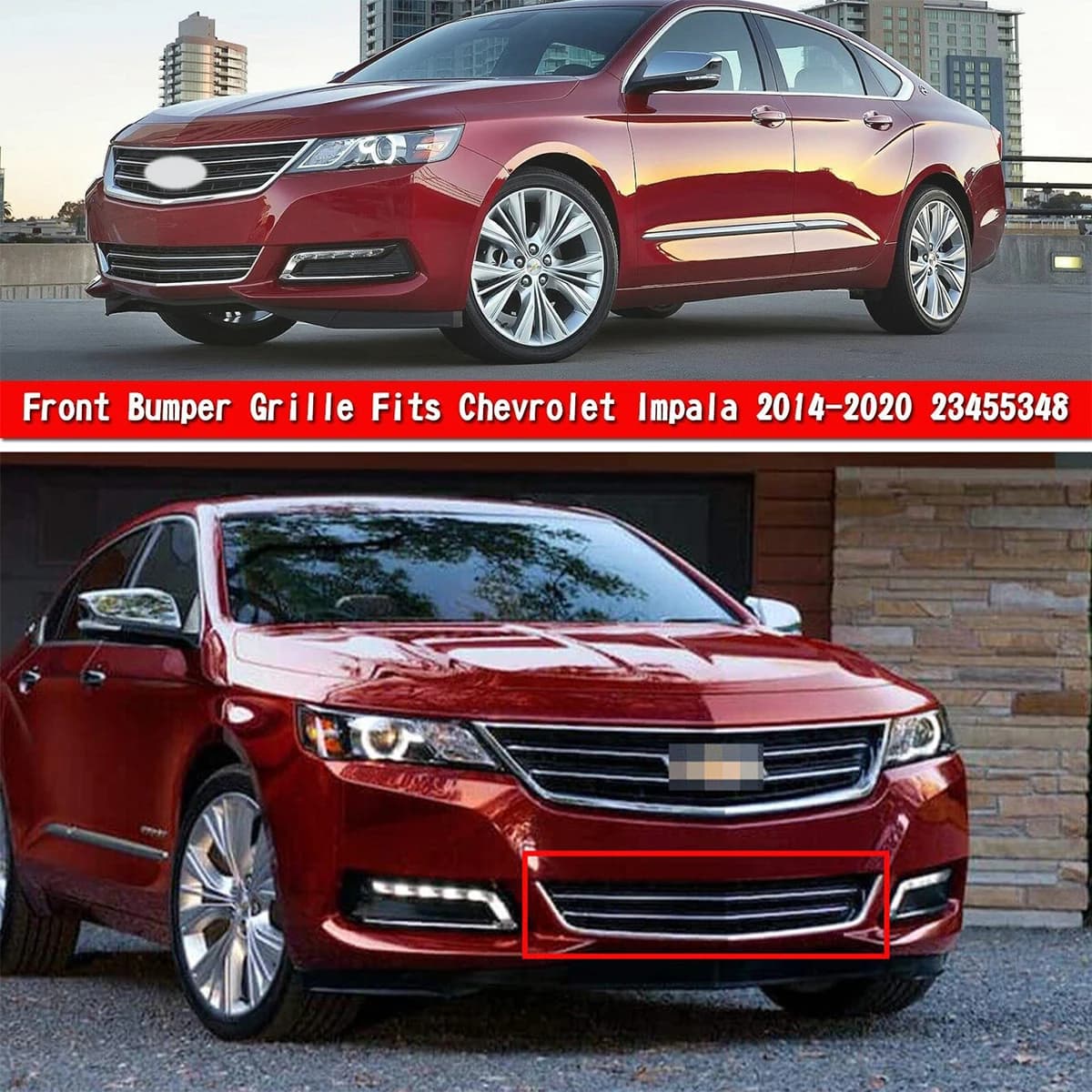 SAIQINGSP For 2014-2020 Chevrolet Impala Sedan Chrome + Black ABS Plastic Car Accessories Tools