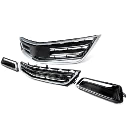 SAIQINGSP For 2014-2020 Chevrolet Impala Sedan Chrome + Black ABS Plastic Car Accessories Tools
