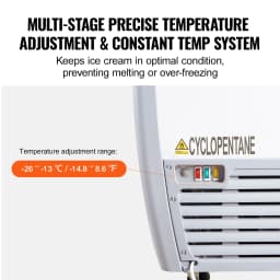 SucceBuy Commercial Ice Cream Display Case Chest Freezer Mobile Glass Top Deep Freezer Restaurant Gelato Dipping Cabinet