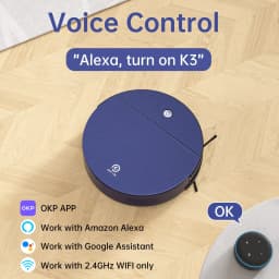 OKP K3 Robot Vacuum Cleaner 2000Pa Strong Suction 120 min autonomy,5 Cleaning mode home appliance for Hardfloor and Carpet