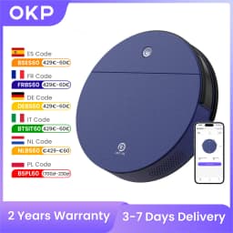 OKP K3 Robot Vacuum Cleaner 2000Pa Strong Suction 120 min autonomy,5 Cleaning mode home appliance for Hardfloor and Carpet