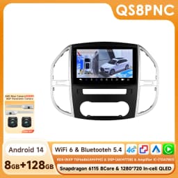 Hizpo 10.1" Radio For Mercedes Benz Vito W447 2014-2021 AI Voice 2 Din Android Auto Carplay Car Multimedia GPS 2din Stereo 6115