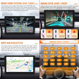 Hizpo 2Din 9inch Android Auto Car Radio for Mazda 6 2007 - 2012 CarPlay Screen GPS Navigation 4G BT WiFi SWC DSP RDS 360° Cam