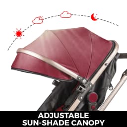 VEVOR Luxurious Baby Stroller 3 in 1 Portable Travel Reclining Baby Carriage Folding Pram for Newborn Baby Bassinet Pushchair