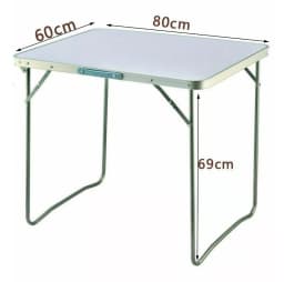 Foldable Camping Table, Portable Aluminium PicnicTable Small Laptop Desk TV Dinner Bed Table for Home Office, 80x60x69cm