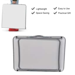 Foldable Camping Table, Portable Aluminium PicnicTable Small Laptop Desk TV Dinner Bed Table for Home Office, 80x60x69cm
