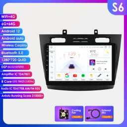 10.1" Hizpo 2Din CarPlay Android Auto Car Radio for Ford Transit Connect Tourneo Connect 2005 - 2014 BT 4G SWC RDS DSP GPS Navi