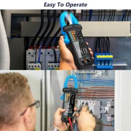 Digital Current Clamp Meter, TRMS Auto Ranging 6000 Counts 400A Clamp Multimeter for AC/DC Voltage and Current Testing NCV