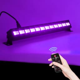 U'King UV 12 LED Wall Wash Light Black Light with Remote Control DMX Stage Light Effect for DJ Disco Party Holiday Wedding