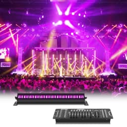 U'King UV 12 LED Wall Wash Light Black Light with Remote Control DMX Stage Light Effect for DJ Disco Party Holiday Wedding