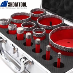 SHDIATOOL 13Pcs Diamond Drill Core Bits Set 6/8/10/12/16/20/25/30/35/45/55/68/100mm Bit For Granite Porcelain Hole Saw Opener