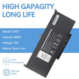 Oyomba F3YGT Laptop Battery for Dell Latitude E7280 E7480 E7290 E7390 E7490 Latitude 12 7000 7280 7290 DM6WC 2X39G KG7VF V4940