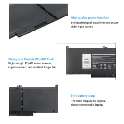 Oyomba F3YGT Laptop Battery for Dell Latitude E7280 E7480 E7290 E7390 E7490 Latitude 12 7000 7280 7290 DM6WC 2X39G KG7VF V4940