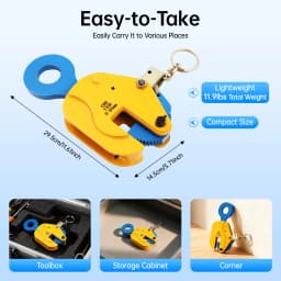 2204.62 lbs Metal Sheets Lifting Clamp Vertical Plate Lift Heavy-Duty Plates Transportation Clamp Opening Range 0-0.79 Inches