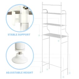 Bathroom Washing Machine Rack Multilayer Toilet Storage Rack Perforation-Free Storage Shelf Household Washing Racks