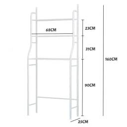 Bathroom Washing Machine Rack Multilayer Toilet Storage Rack Perforation-Free Storage Shelf Household Washing Racks