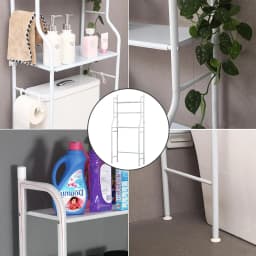 Bathroom Washing Machine Rack Multilayer Toilet Storage Rack Perforation-Free Storage Shelf Household Washing Racks