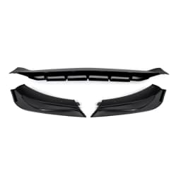 Magickit C63 Style Front Splitter Lip for Mercedes Benz C Class W206 S206 C200 C260 C300 C43 AMG 2022 2023 2024 Glossy Black