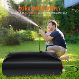 SucceBuy Water Tank Bladder PVC Collapsible Water Bladder Including Spigots and Overflow Kit Portable for Garden Water Catcher
