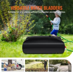 SucceBuy Water Tank Bladder PVC Collapsible Water Bladder Including Spigots and Overflow Kit Portable for Garden Water Catcher