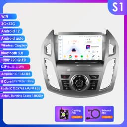 9" Hizpo 2Din CarPlay Android Auto Car Radio for Ford Transit Tourneo Connect 2013 - 2018 UI7862 Multimedia 4G RDS DSP GPS Navi